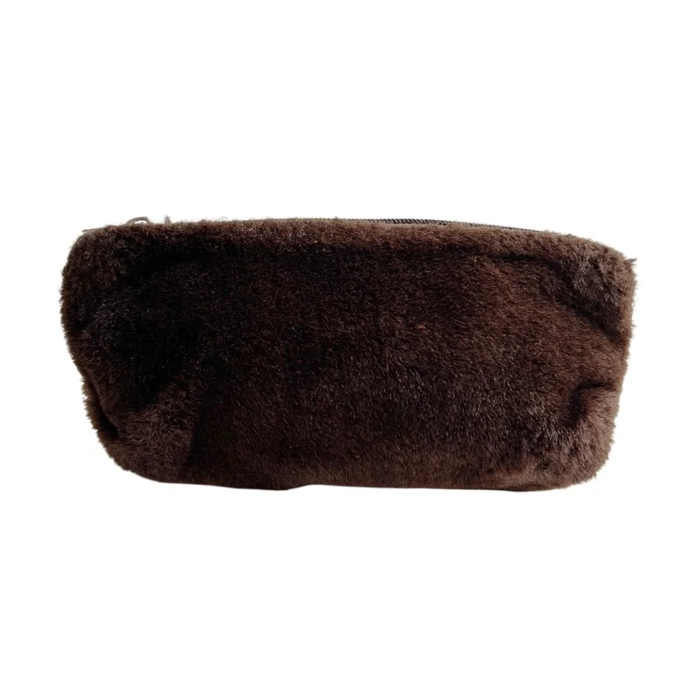 Vintage Maggie Lawrence Faux Fur Cosmetic Bag